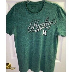 Hurley TShirt Adult Large Green Skateboard Surfing Skate Short Sleeve